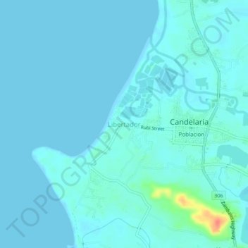Mappa topografica Libertador, altitudine, rilievo