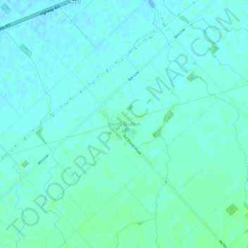 Mappa topografica North Buxton, altitudine, rilievo