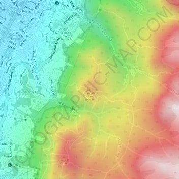 Mappa topografica Cerro de la Cruz, altitudine, rilievo