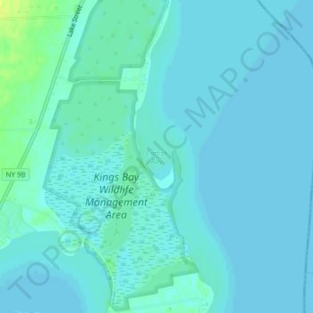 Mappa topografica Catfish Bay, altitudine, rilievo