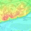Mappa topografica Le Bourg-Nord, altitudine, rilievo
