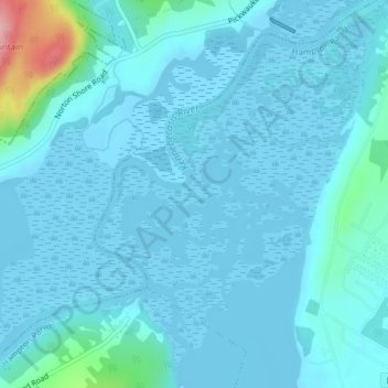 Mappa topografica Hampton Marsh, altitudine, rilievo