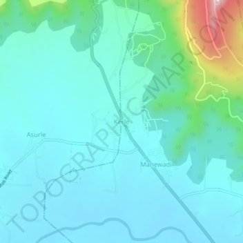 Mappa topografica Kerle, altitudine, rilievo