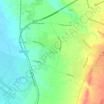 Mappa topografica Locogrande, altitudine, rilievo