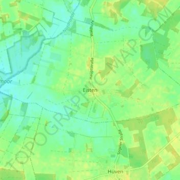 Mappa topografica Eisten, altitudine, rilievo