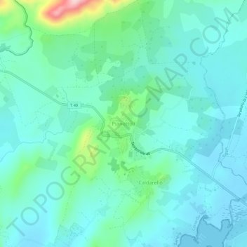 Mappa topografica Pianottoli, altitudine, rilievo