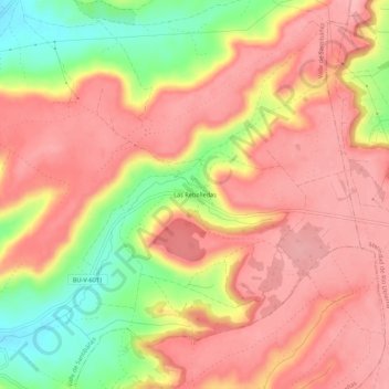 Mappa topografica Las Rebolledas, altitudine, rilievo