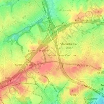 Mappa topografica Treft, altitudine, rilievo