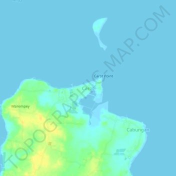 Mappa topografica Carot, altitudine, rilievo