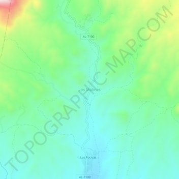 Mappa topografica Los Molinas, altitudine, rilievo