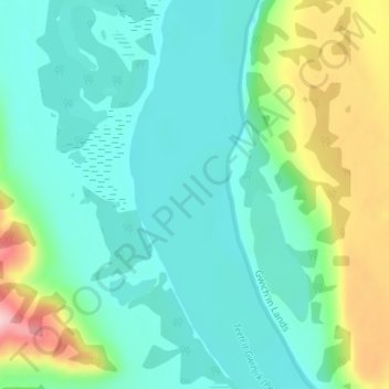 Mappa topografica Peel River, altitudine, rilievo