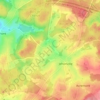 Mappa topografica Sart, altitudine, rilievo