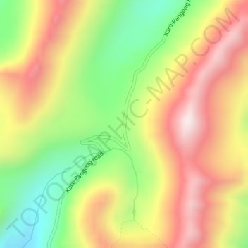 Mappa topografica Chang La, altitudine, rilievo