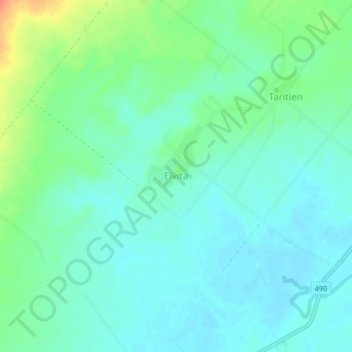 Mappa topografica Elvita, altitudine, rilievo