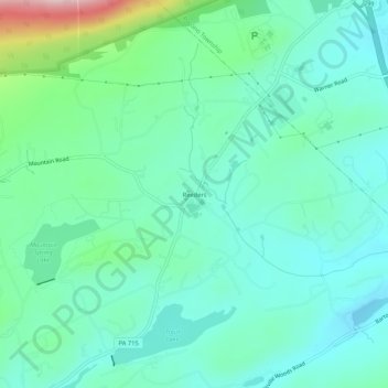 Mappa topografica Reeders, altitudine, rilievo