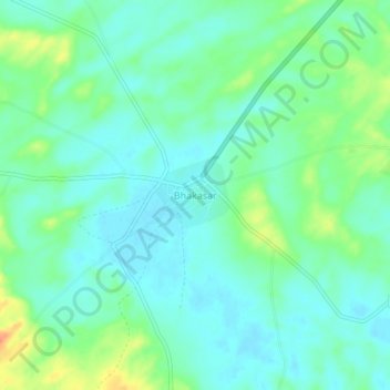 Mappa topografica Bhakasar, altitudine, rilievo
