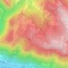 Mappa topografica Les Mouilles Rosses, altitudine, rilievo