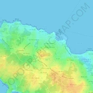Mappa topografica Puits Neuf, altitudine, rilievo