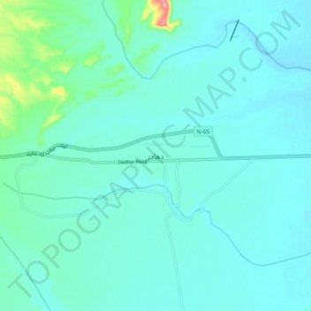 Mappa topografica Dhadar, altitudine, rilievo