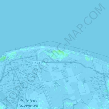 Mappa topografica Heidkate, altitudine, rilievo