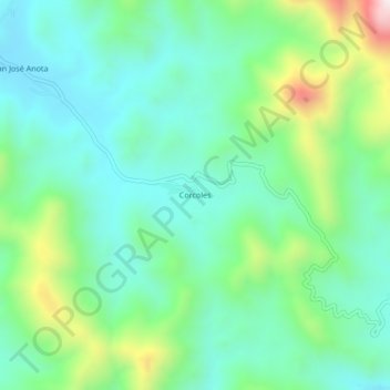 Mappa topografica Corcoles, altitudine, rilievo
