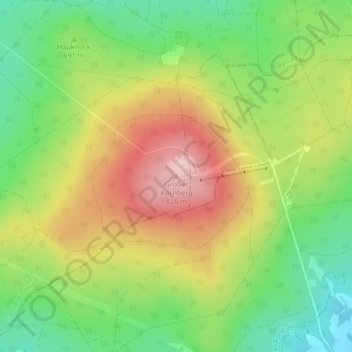 Mappa topografica Großer Kornberg, altitudine, rilievo