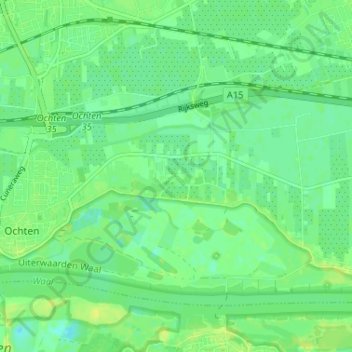 Mappa topografica Eldik, altitudine, rilievo