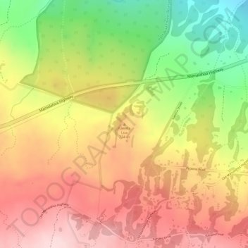Mappa topografica Kawela Loa, altitudine, rilievo