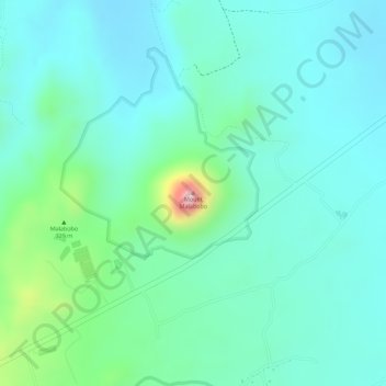 Mappa topografica Mount Malabobo, altitudine, rilievo