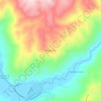 Mappa topografica Pilmaiquenco, altitudine, rilievo