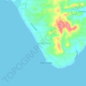 Mappa topografica Bagong Silang, altitudine, rilievo