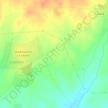 Mappa topografica Cubetas, altitudine, rilievo