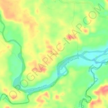 Mappa topografica Pano, altitudine, rilievo