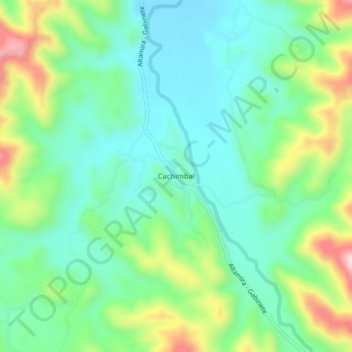 Mappa topografica Cachimbal, altitudine, rilievo