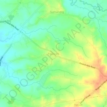 Mappa topografica Palapala, altitudine, rilievo