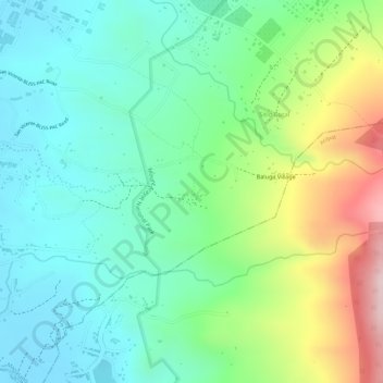 Mappa topografica ft, altitudine, rilievo