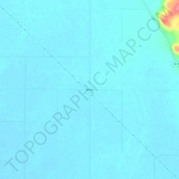 Mappa topografica Shinn, altitudine, rilievo
