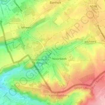 Mappa topografica Wesch, altitudine, rilievo