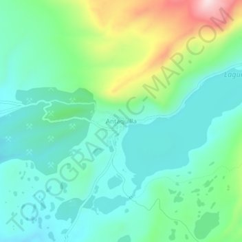 Mappa topografica Antaquilla, altitudine, rilievo