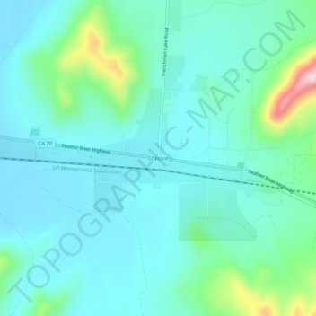Mappa topografica Chilcoot, altitudine, rilievo