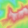 Mappa topografica Barail Range, altitudine, rilievo