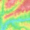 Mappa topografica Bournazeau, altitudine, rilievo