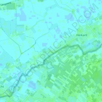 Mappa topografica Drie Hoefijzers, altitudine, rilievo