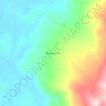 Mappa topografica Tempestuosa, altitudine, rilievo