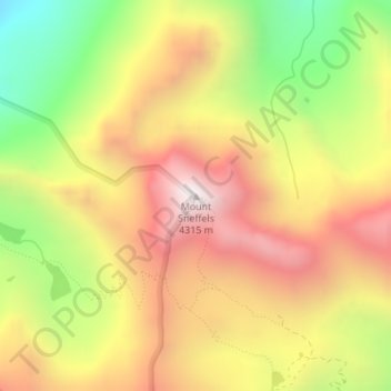 Mappa topografica Mount Sneffels, altitudine, rilievo