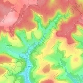 Mappa topografica Chalmessin, altitudine, rilievo