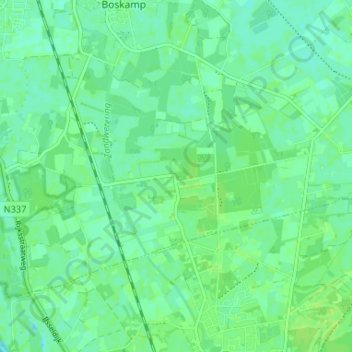 Mappa topografica Hengforden, altitudine, rilievo