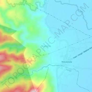 Mappa topografica Numero, altitudine, rilievo