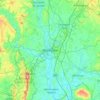 Mappa topografica Worcester, altitudine, rilievo