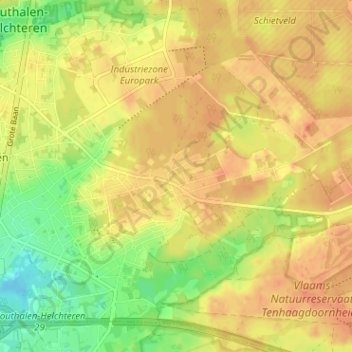 Mappa topografica Kwalaak, altitudine, rilievo